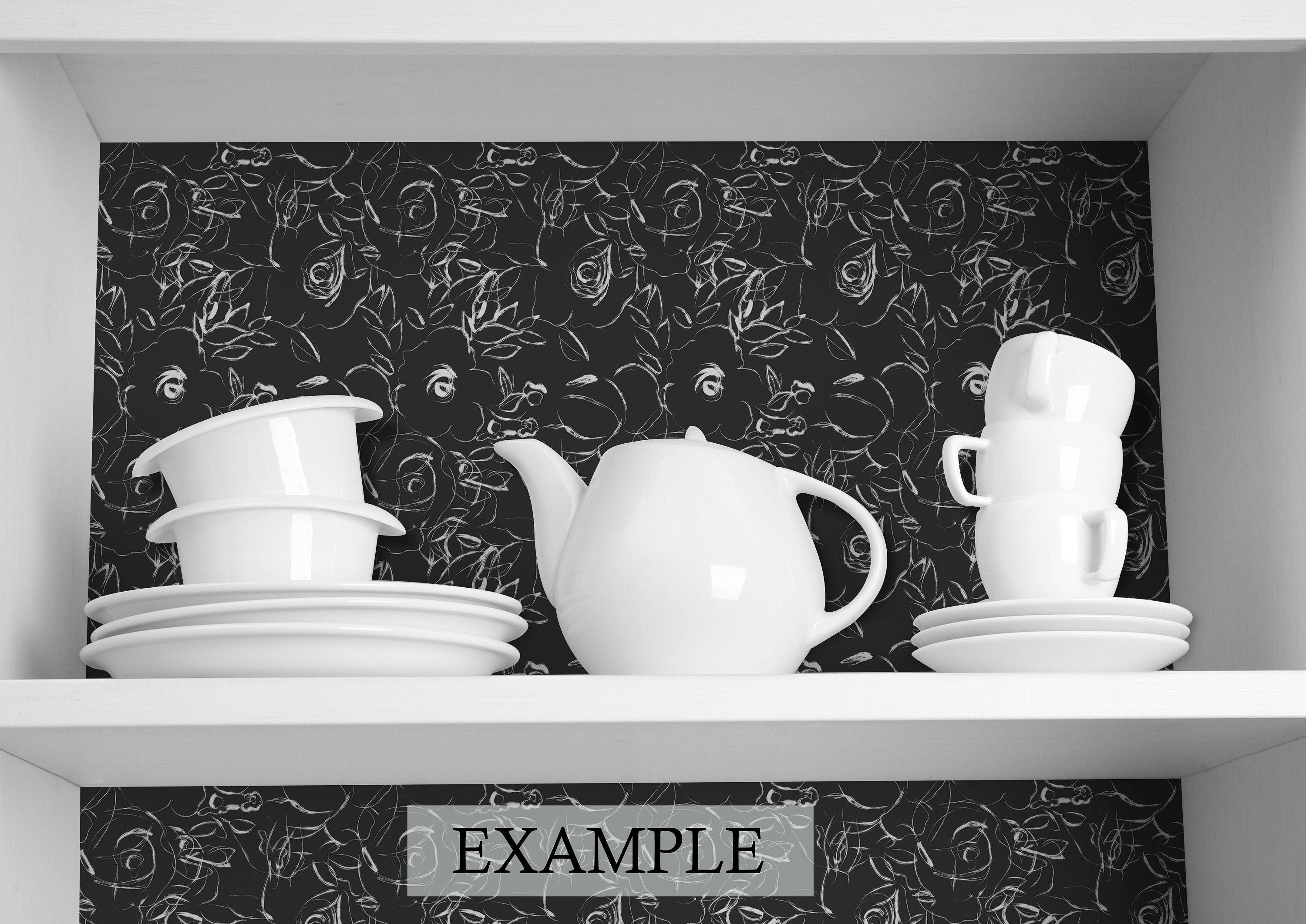 Little Florals Dark Contact Paper | Peel And Stick Wallpaper | Removable Wallpaper | Shelf Liner | Drawer Liner | Peel and Stick Paper 1451