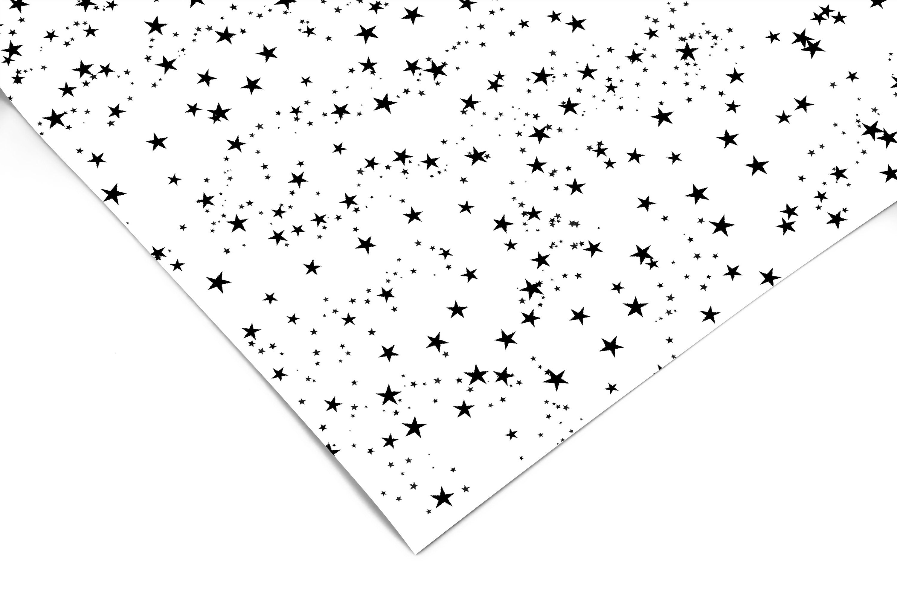 White Black Stars Contact Paper | Peel And Stick Wallpaper | Removable Wallpaper | Shelf Liner | Drawer Liner | Peel and Stick Paper 951 - JamesAndColors